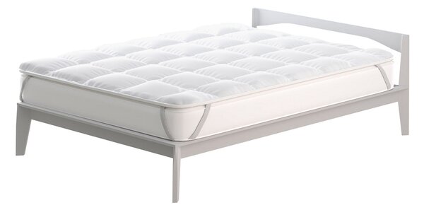 Topper Singolo Trapuntato 300 gr/mq con Elastici Basic Bianco