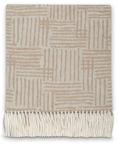 Plaid Misto Cotone 130x170 cm Effetto Cashmere 230 gr/mq Cober Orient Vaniglia