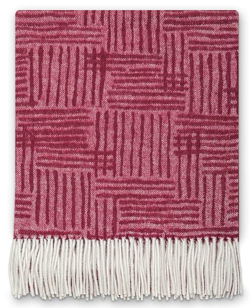 Plaid Misto Cotone 130x170 cm Effetto Cashmere 230 gr/mq Cober Orient Borgogna