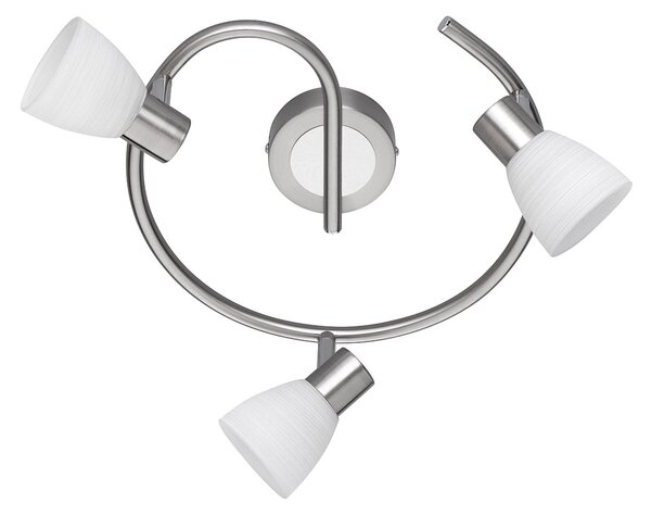 Plafoniera da Interno a LED in Metallo Nichel Opaco