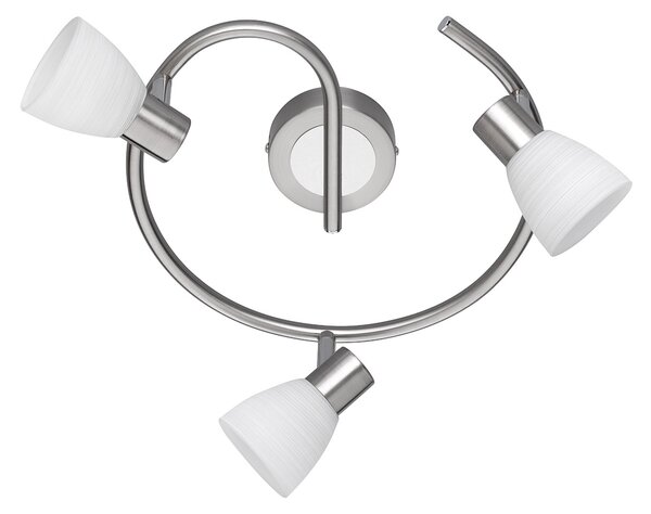 Plafoniera da Interno a LED in Metallo Nichel Opaco