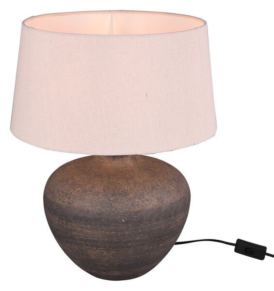 Lampada da Tavolo da Interno Attacco E27 in Ceramica Marrone