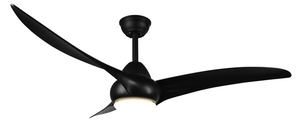 Ventilatore da Soffitto con 3 Pale e Lampada LED SMD Ø145 cm 3 Velocità Nero Opaco