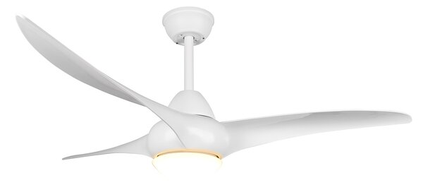 Ventilatore da Soffitto con 3 Pale e Lampada LED SMD Ø145 cm 3 Velocità Bianco Opaco