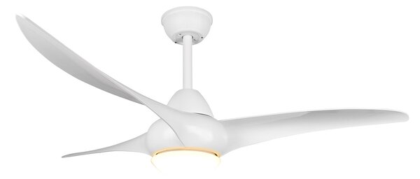 Ventilatore da Soffitto con 3 Pale e Lampada LED SMD Ø145 cm 3 Velocità Bianco Opaco
