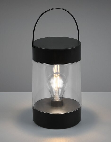 Lampada da Tavolo da Esterno a LED SMD in Tessuto Nero Opaco