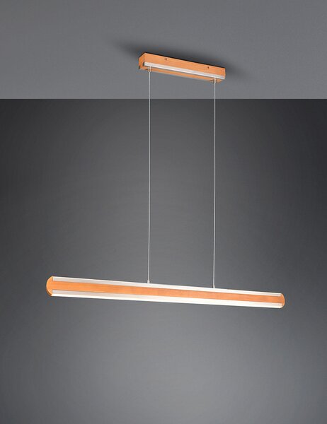 Lampada a Sospensione da Interno a LED SMD in Legno Naturale Naturale