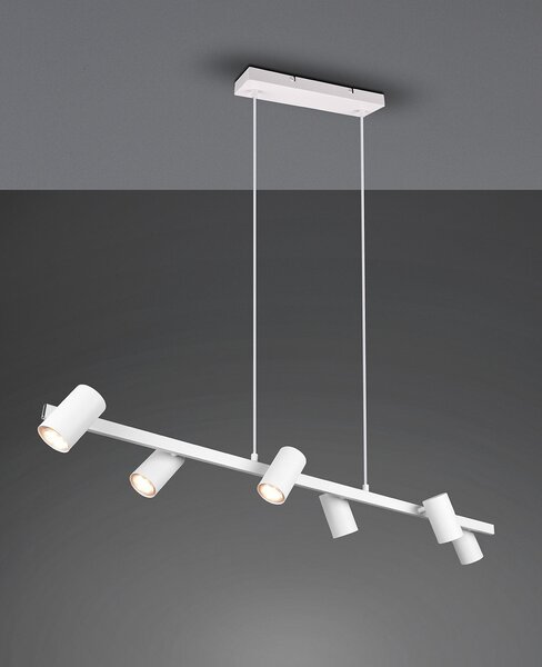 Lampada a Sospensione da Interno Attacco GU10 in Metallo Bianco Opaco