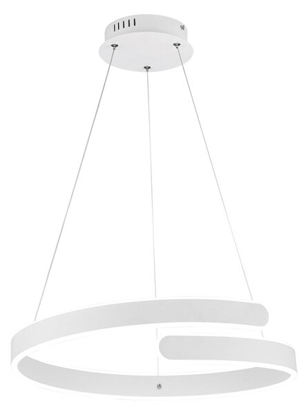 Lampada a Sospensione da Interno a LED SMD in Metallo Bianco Opaco