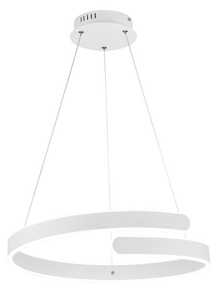 Lampada a Sospensione da Interno a LED SMD in Metallo Bianco Opaco