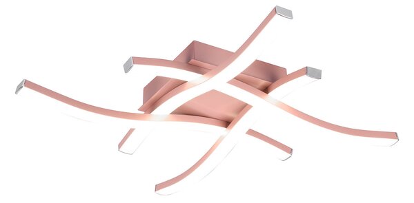 Plafoniera da Interno a LED SMD in Metallo Oro rosa