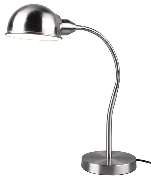 Lampada da Tavolo da Interno Attacco E27 in Metallo Nickel Opaco