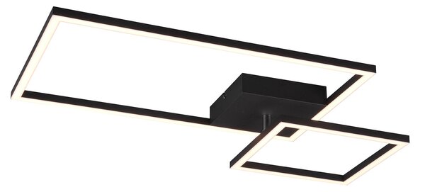Plafoniera da Interno a LED SMD in Metallo Nero Opaco
