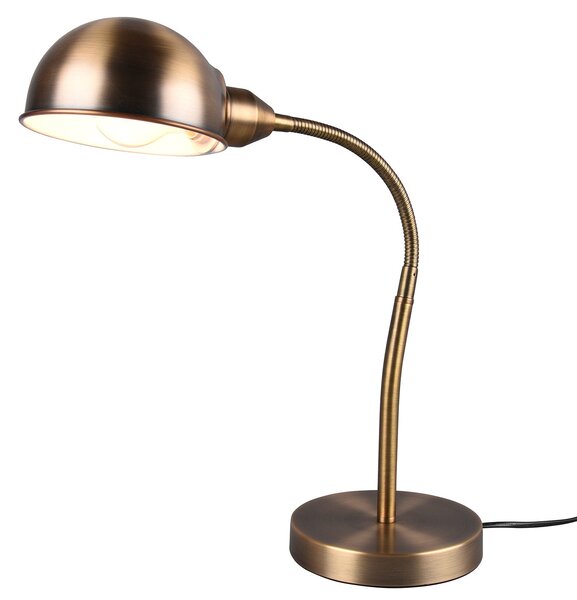 Lampada da Tavolo da Interno Attacco E27 in Metallo Ottone anticato