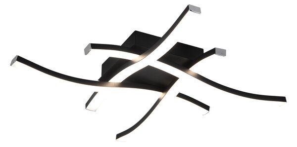 Plafoniera da Interno a LED SMD in Metallo Nero Opaco