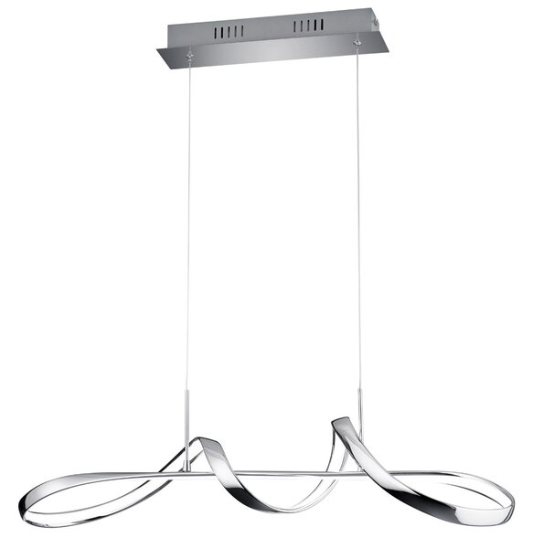 Lampada a Sospensione da Interno a LED SMD in Metallo Cromo