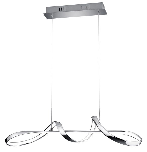 Lampada a Sospensione da Interno a LED SMD in Metallo Cromo
