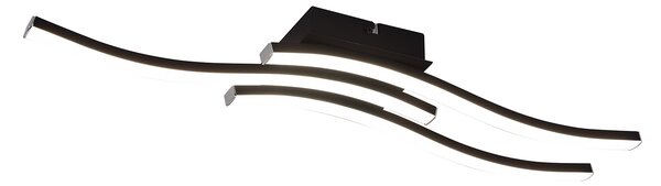 Plafoniera da Interno a LED SMD in Metallo Nero Opaco