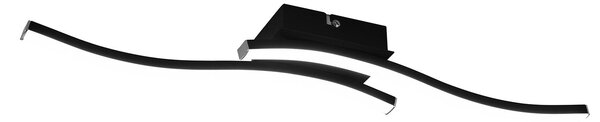 Plafoniera da Interno a LED SMD in Metallo Nero Opaco
