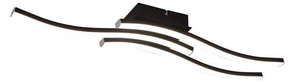 Plafoniera da Interno a LED SMD in Metallo Nero Opaco