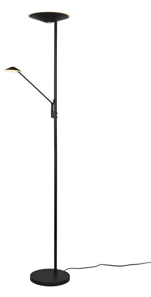 Piantana da Interno a LED in Metallo Nero Opaco
