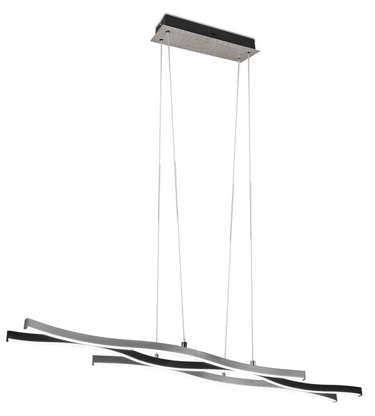 Lampada a Sospensione da Interno a LED in Metallo Alluminio spazzolato