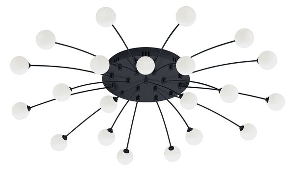 Plafoniera da Interno a LED in Metallo Nero Opaco