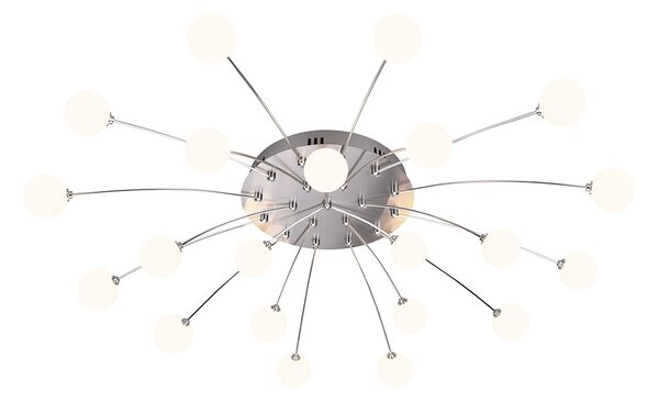 Plafoniera da Interno a LED in Metallo Nikel Satinato