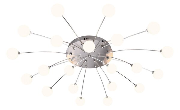Plafoniera da Interno a LED in Metallo Nikel Satinato
