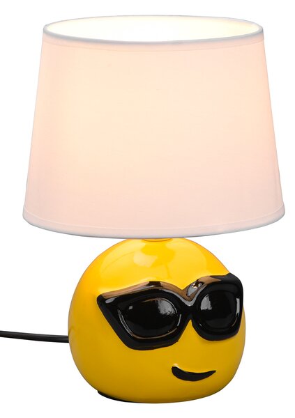Lampada da Tavolo da Interno Attacco E14 in Ceramica Bianco