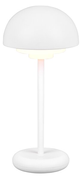 Lampada da Tavolo da Esterno a LED in Plastica Bianco Opaco