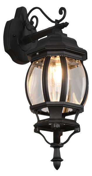 Applique da Esterno Attacco E27 in Alluminio Nero Opaco