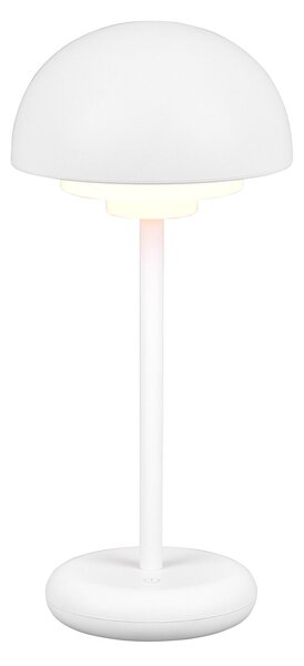 Lampada da Tavolo da Esterno a LED in Plastica Bianco Opaco