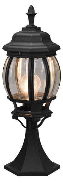Lampada Palo da Esterno Attacco E27 in Alluminio Nero Opaco