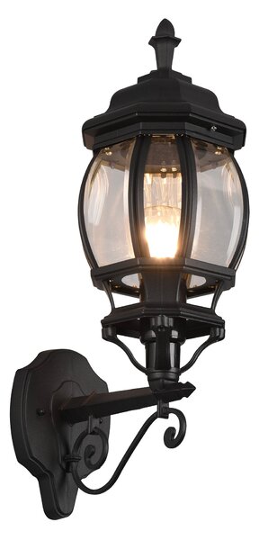 Applique da Esterno Attacco E27 in Alluminio Nero Opaco