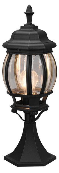 Lampada Palo da Esterno Attacco E27 in Alluminio Nero Opaco