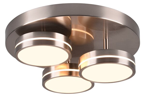 Plafoniera da Interno a LED in Metallo Nichel Satinato