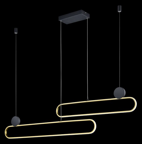Lampada a Sospensione da Interno a LED in Metallo Ottone Opaco