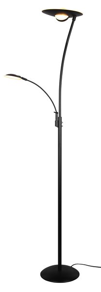 Piantana da Interno a LED in Metallo Nero Opaco