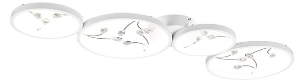 Plafoniera da Interno a LED in Metallo Bianco Opaco