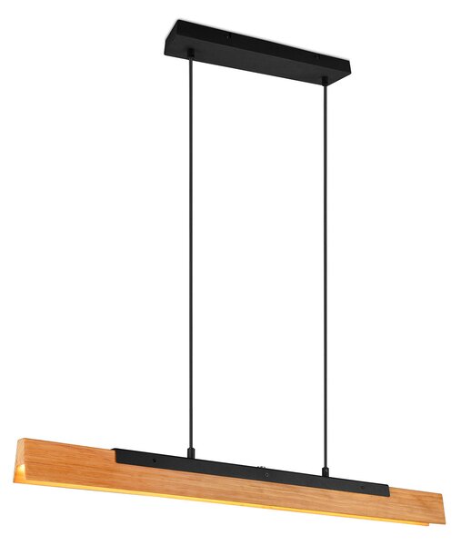 Lampada a Sospensione da Interno a LED in Metallo Nero Opaco