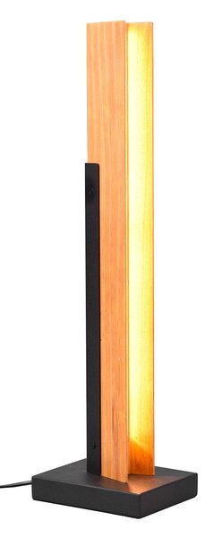 Lampada da Tavolo da Interno a LED in Metallo Nero Opaco