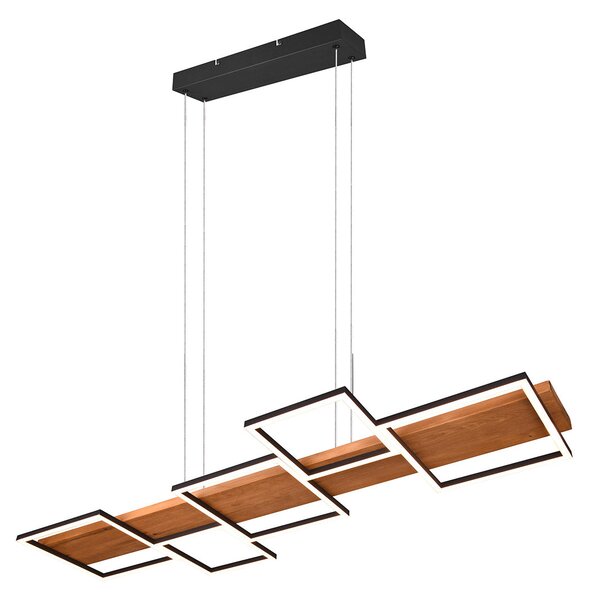 Lampada a Sospensione da Interno a LED in Metallo Nero Opaco