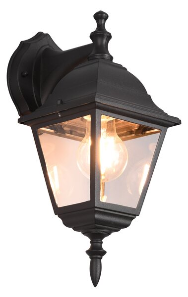 Applique da Esterno Attacco E27 in Alluminio Nero Opaco