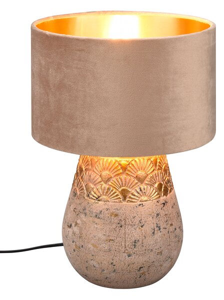 Lampada da Tavolo da Interno Attacco E27 in Ceramica Grigio