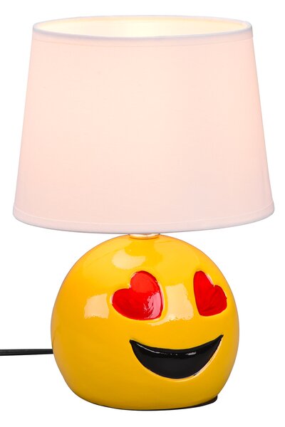Lampada da Tavolo da Interno Attacco E14 in Ceramica Bianco