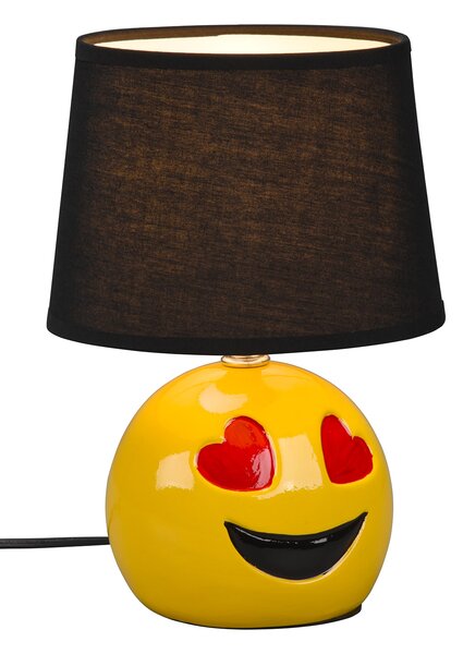 Lampada da Tavolo da Interno Attacco E14 in Ceramica Nero
