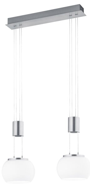 Lampada a Sospensione da Interno a LED in Alluminio Nichel Satinato