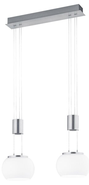 Lampada a Sospensione da Interno a LED in Alluminio Nichel Satinato