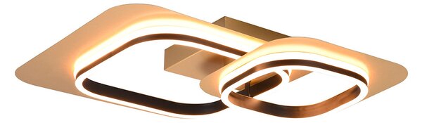Plafoniera da Interno a LED in Metallo Nero e Oro